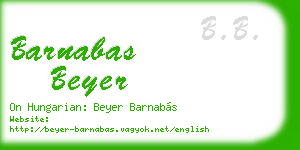 barnabas beyer business card