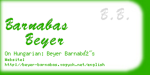 barnabas beyer business card